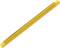Yellow plastic drinking straw, positioned lengthways, with no notable features or decorations.