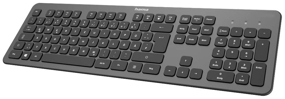 Hama Wireless, Radio Keyboard German, QWERTZ Black