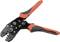 A red and black crimping pliers.
