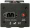 Black rear panel of an electronic device with a power cable socket labelled 'IN AC10A ~230V/50Hz' and a reset button marked 'F10A RESET'. CE and RoHS symbols are visible.