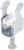 Metal clip with a visible screw, used for fastening or clamping materials. It has a U-shaped structure.