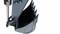 Close-up of an excavator bucket, showing the front section of a heavy machine arm with robust teeth for moving earth.