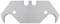 A silver, rectangular industrial knife with two sharp hooks at the corners, used for cutting materials.