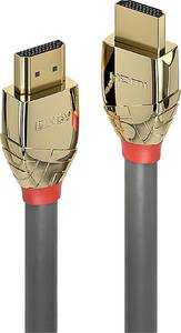 LINDY  Cable HDMI-A plug, HDMI-A plug 2.00 m Grey 37602 8K UHD HDMI cable