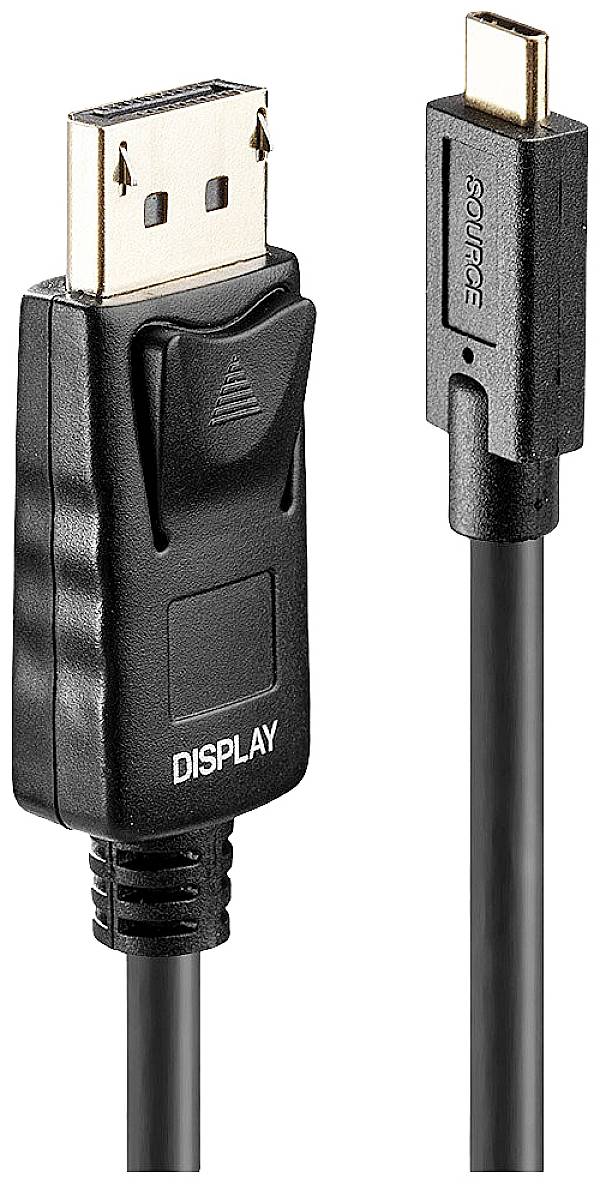 LINDY Cable USB-C® plug, DisplayPort plug 5.00 m Black 43305 4K UHD USB-C® screen cable