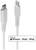 A cable with a USB-C and Lightning connector, suitable for iPhone, iPad and iPod.
