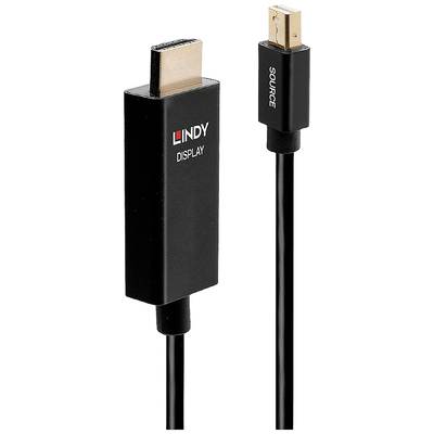 LINDY  Cable Mini DisplayPort plug, HDMI-A plug 1.00 m Black 40921  DisplayPort cable