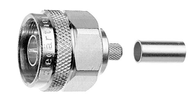 Metallic connector and small tube that fit together. The connector shows the word 'uegärtner' on its side.