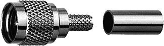 Close-up of a screw with a round head and a fluted, cylindrical shaft. The shaft is metallic and shiny.
