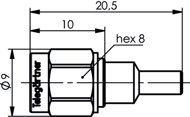 Telegärtner J01150B0601 100024651 SMA connector Plug, straight 50 Ω 1 pc(s)-1