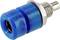 A blue quick-connect coupling, suitable for compressed air systems. Silver right-hand thread for connecting to pipes.