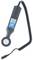 Luxmeter sensor with coiled cable and light measurement sensor, handheld device.