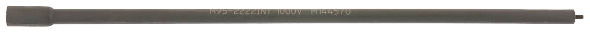 Long, cylindrical metal object, possibly a pipe or rod, on a white background.