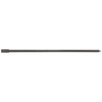 Long, cylindrical metal object, possibly a pipe or rod, on a white background.