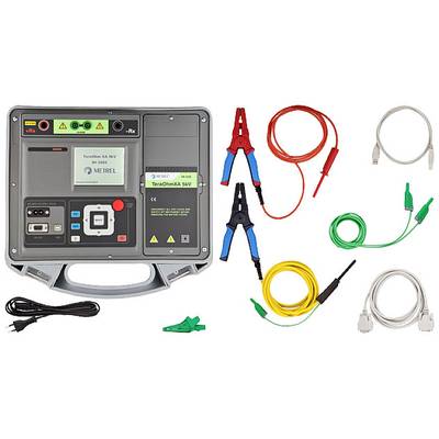 An electrical testing device with various coloured crocodile clips and cables, used for checking electrical systems.