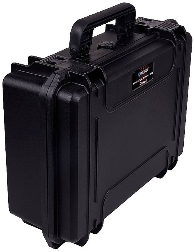 A black, robust tool case with handle, for secure transportation and protection of tools.