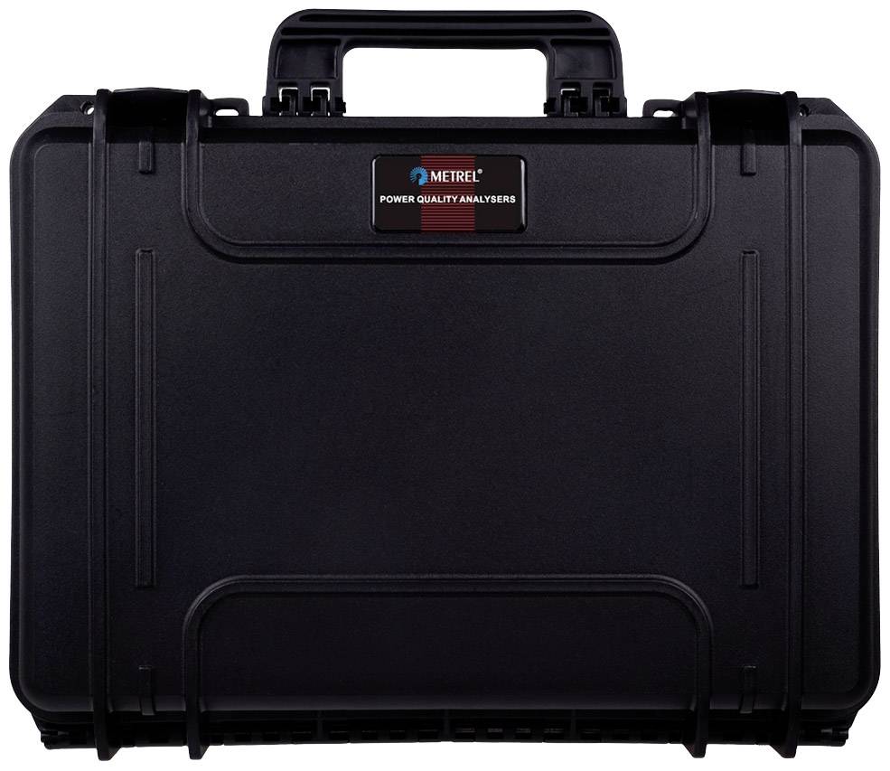 Black plastic case with 'METREL Power Quality Analysers' printed on the front. The case has a carrying handle on top.