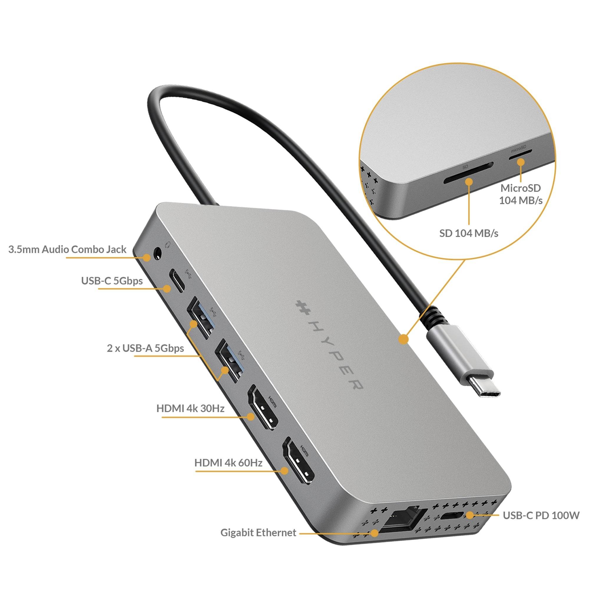 Hyper Hdm H Gl Usb C Docking Station Conrad Com