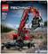 LEGO Technic Construction Kit for Material Handler with Grab Arm, suitable for children aged 10 and above. Packaging depicts the model in a quarry environment.