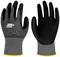 Grey protective gloves with a black palm, labelled as 'Flexotech', provide a secure grip and flexibility for work.