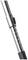 Telescopic pole with handle, silver-coloured, adjustable. Suitable for extending cleaning equipment or tools.