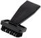 Black vacuum cleaner brush attachment with a wide, flat head and short bristles, suitable for cleaning upholstery and textiles.