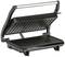 Open contact grill with ridged grilling surface, suitable for grilling sandwiches or meat.