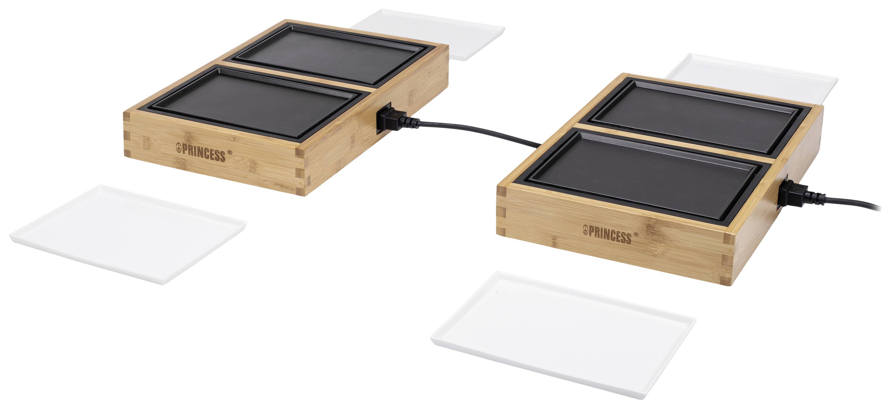 Princess 104040 Electric Table grill Black, Bamboo