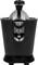Black electric citrus press with lever mechanism, suitable for juicing oranges or lemons. Brand logo visible at the front.