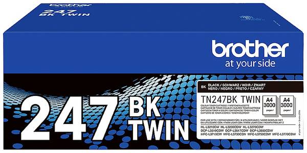 Brother Toner TN-247BKTWIN Original Pack of 2 Black 3000 Sides TN247BKTWIN