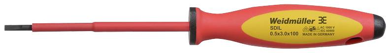 Weidmüller SDIL 0,5X3,0X100 Slotted screwdriver Blade width: 3 mm Blade length: 100 mm