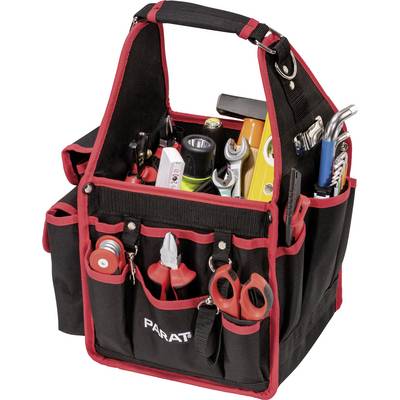 An opened tool case with various tools such as pliers, screwdrivers and a tape measure, ready for use.
