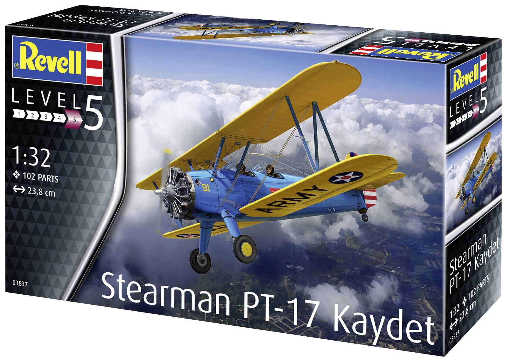 Revell 03837 Stearman PT17 Kaydet Model aircraft assembly kit 132