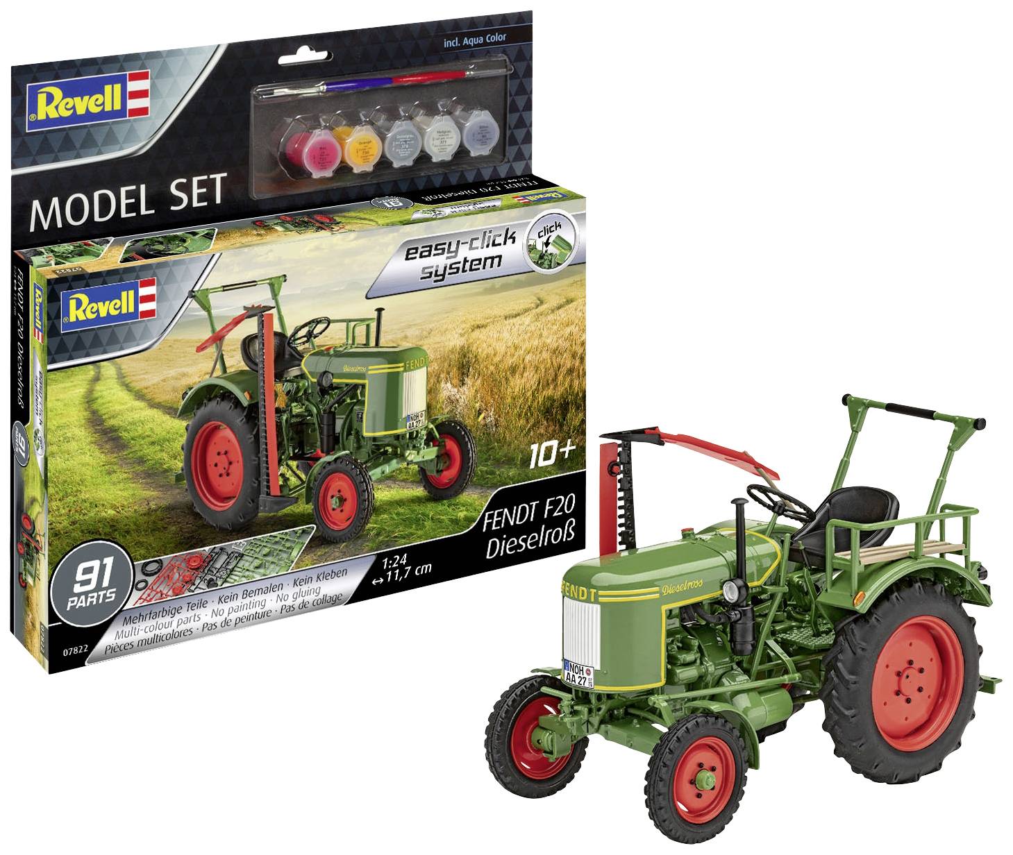 Image of Revell 67822 Fendt F20 Dieselroß easy-click-system Tractor assembly kit 1:24