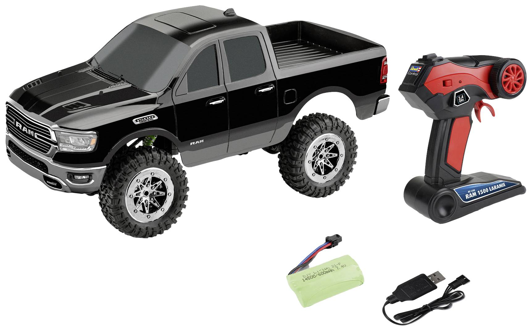 Revell 24445 RAM 1500 Laramie Back in Black RC model car for beginners Electric-1