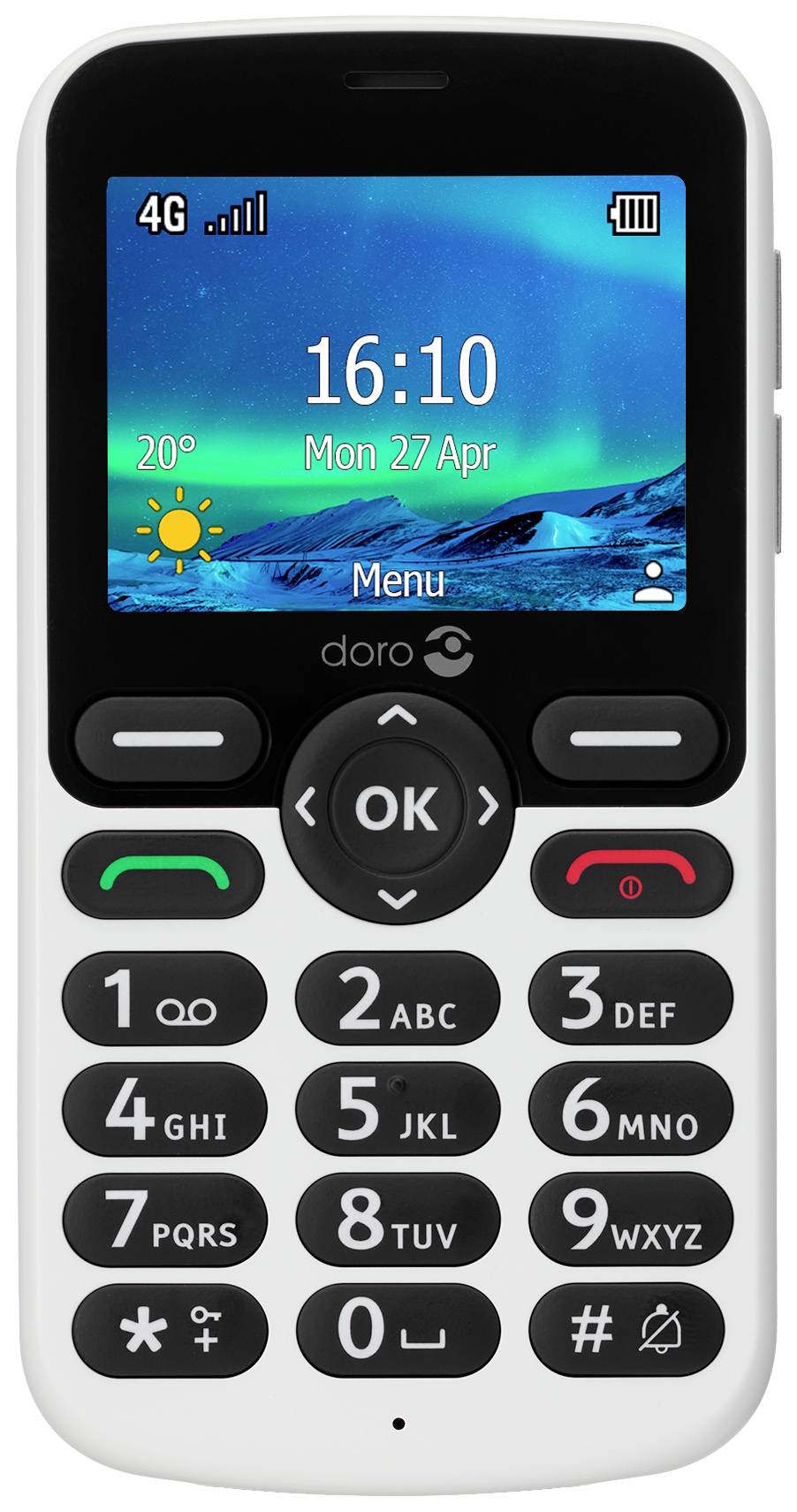 doro 5860 Big button mobile phone Charging station Black/white