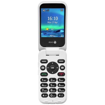 doro 6820 Big button flip top mobile phone Charging station Black