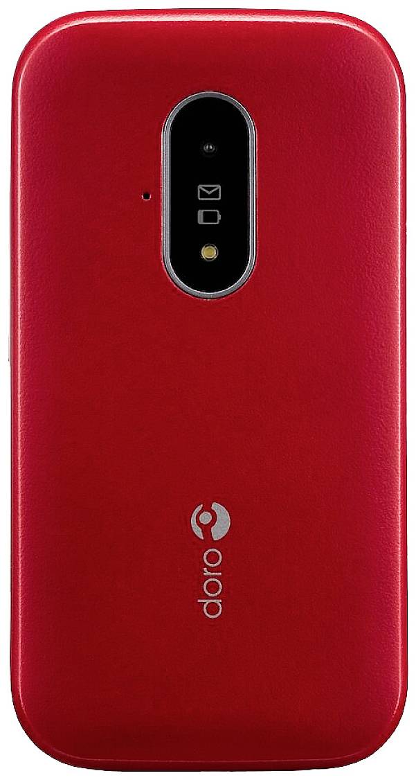 doro 6820 Big button flip top mobile phone Charging station Red-4