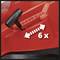 A red grip lever with a marking '6x' and two white arrows indicates that it has six positions.