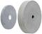 'Two grinding wheels', the left one smaller than the right. Both are cylindrical, grey and have a rough surface.