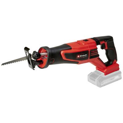 An Einhell reciprocating saw in red and black, featuring an ergonomic handle and a visible saw blade.