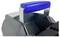 A grey container with a blue handle and metal mountings. The handle is positioned at the top and designed for easy carrying.