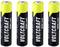 Four AAA batteries by the brand Voltcraft.