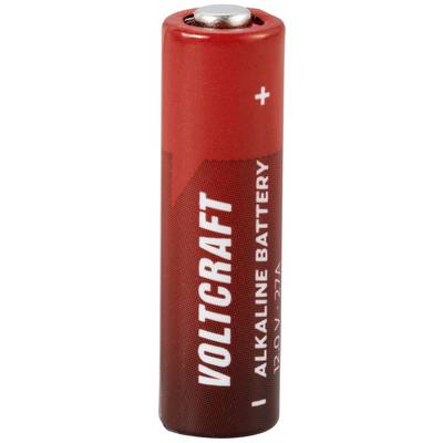 Red Voltkraft Alkaline Battery with the inscription 'VOLCRAFT', 1.2 Volts Type V27A.