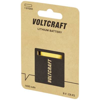 Voltcraft lithium battery, 6 V, 1400 mAh, in a brown packaging with a viewing window.