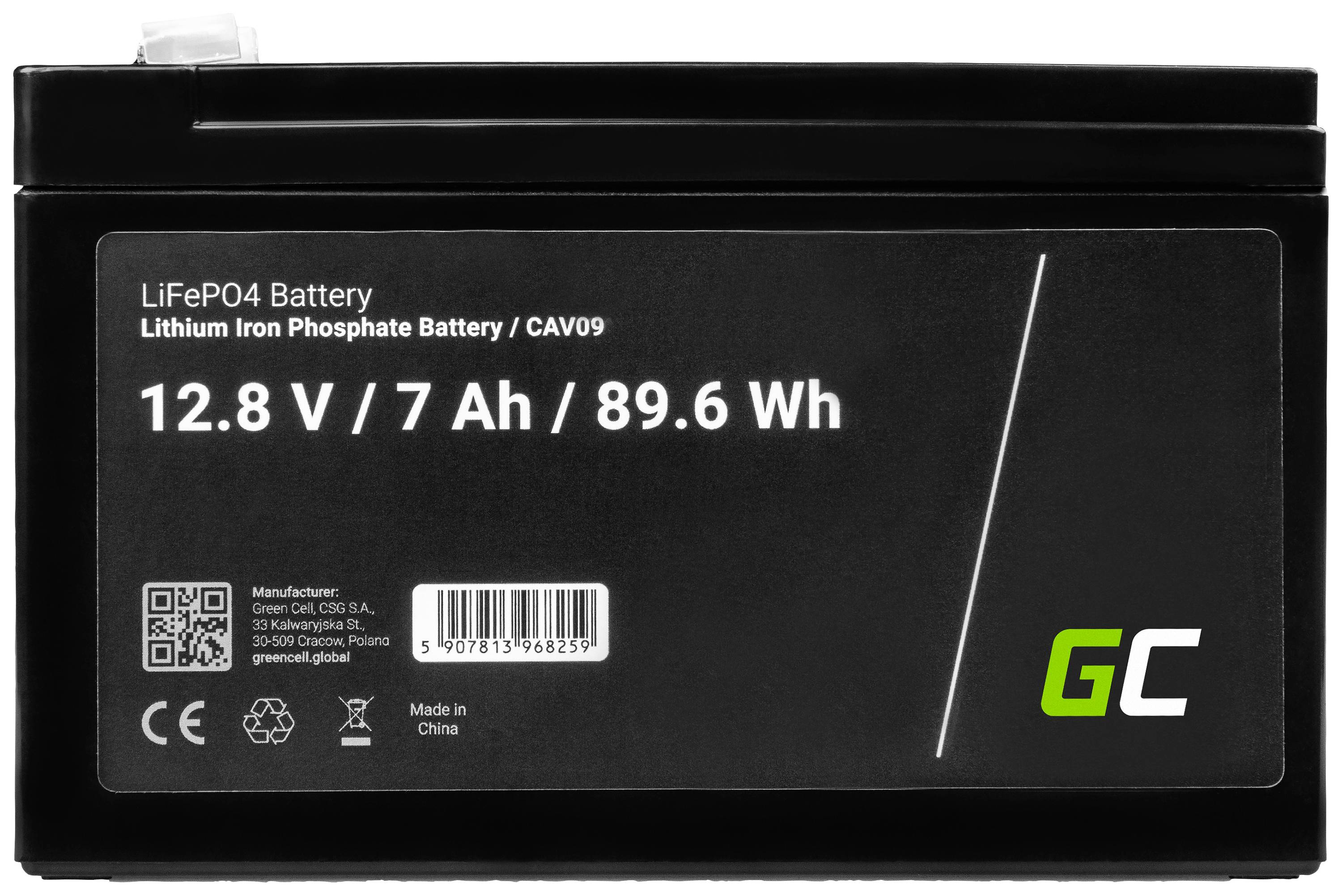 Green Cell Non-standard battery (rechargeable) LiFePo PP3 Blade terminal LiFePO4 12.8 V 7 Ah 1 pc(s)-3