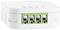 White network socket with four green Ethernet ports on the front.