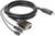 VGA-to-HDMI cable adapter with USB power supply and audio cable, used to connect VGA devices to HDMI displays.