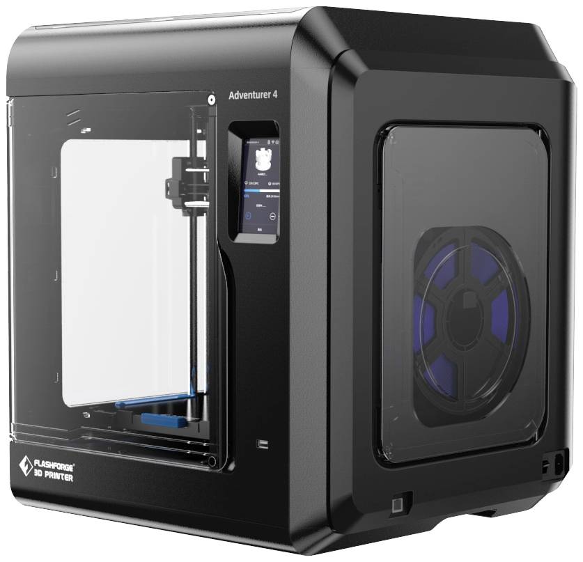 Flashforge 3D Drucker FlashForge Adventurer 4 3D printer Heated bed, Bendable hotbed tray, incl. filament, incl. enclosu-3