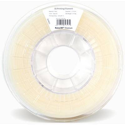 A reel of beige 3D printing filament, PLA material, 1.75 mm diameter, net weight 1 kg, suitable for printing temperature 210-230 °C.